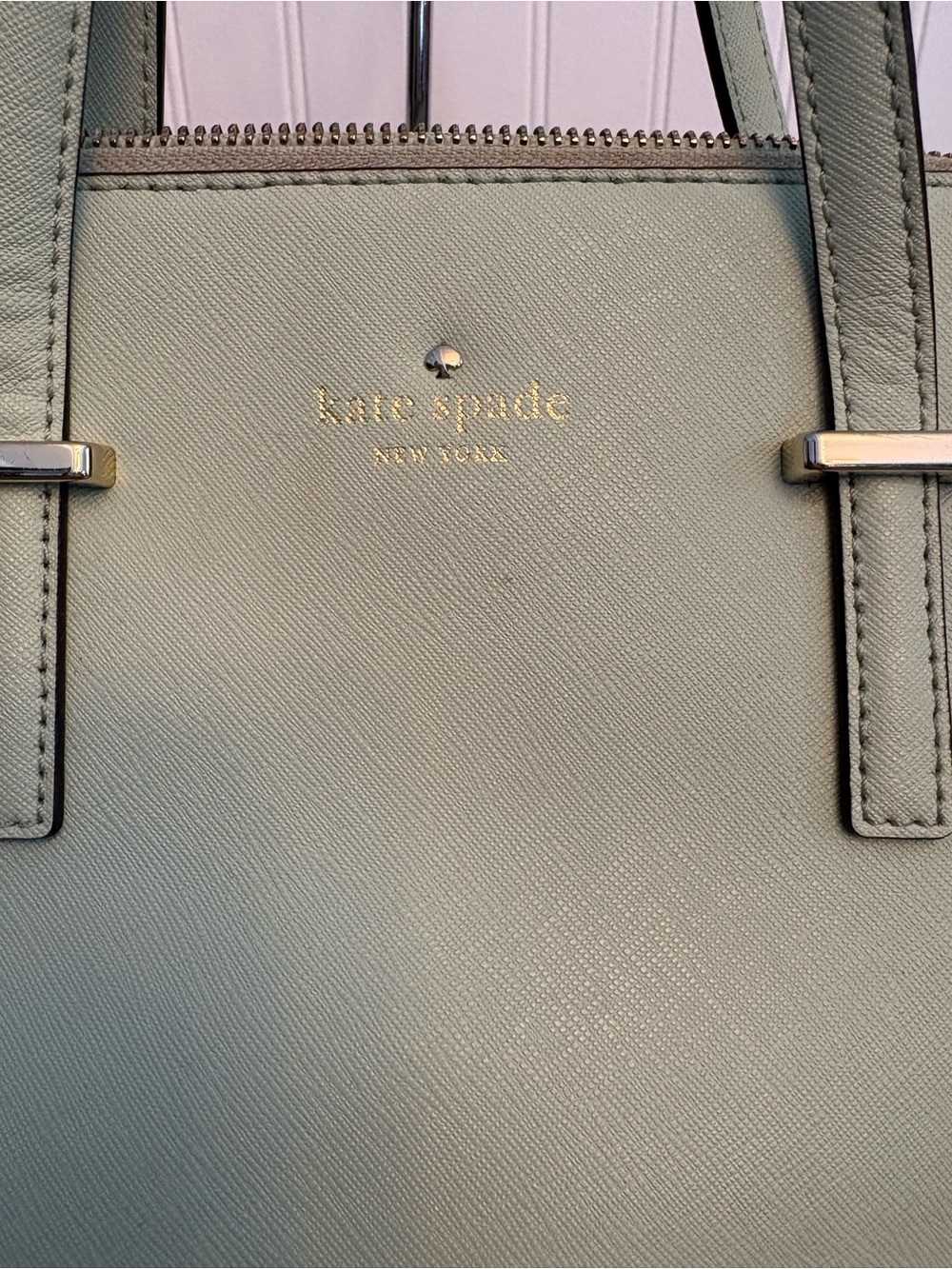 Kate Spade Mint Green Leather Satchel Crossbody Bag - Picture 3 of 6